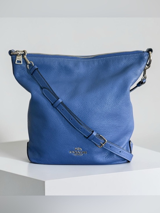Coach Handbags - Authentic Coach Abby Blue Pebbled Leather Duffle Bag Handbag Crossbody! COA!